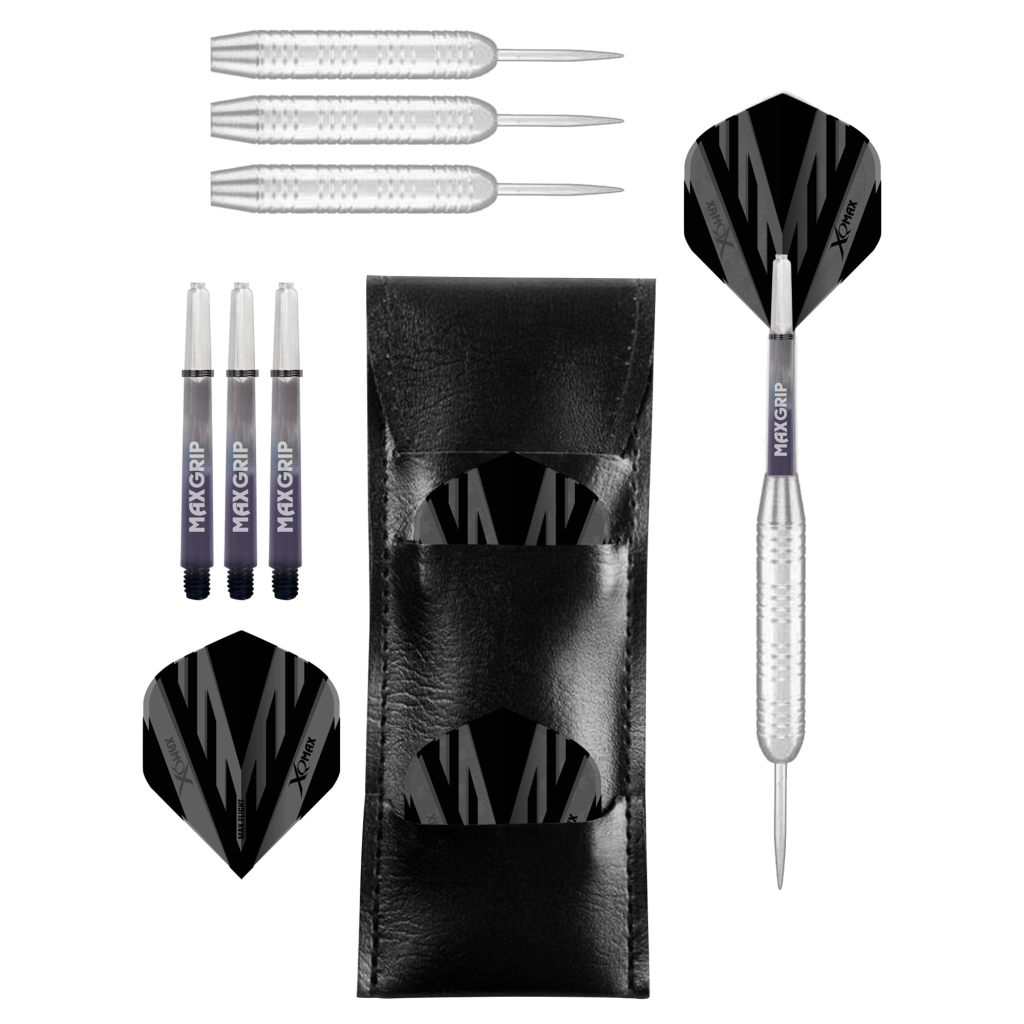 COATED 23 GRAMS STEEL DART SET SILVER XQ Max Darts